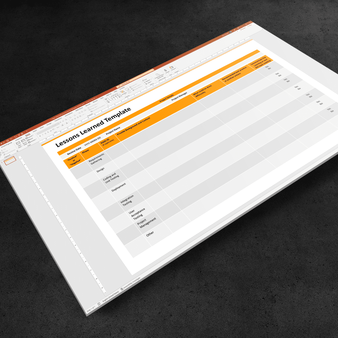 Lessons Learned 1-Pager Template - Image 2